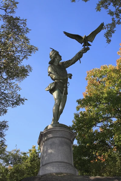 Falconer-statuen Central Park NY - Stock-foto