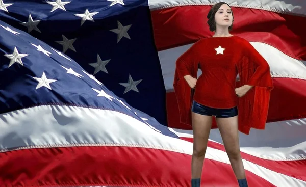 American Superheroine — Stock Photo, Image