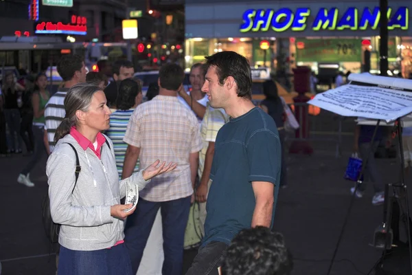 Open air preacher 14th street NYC — Stock Photo, Image