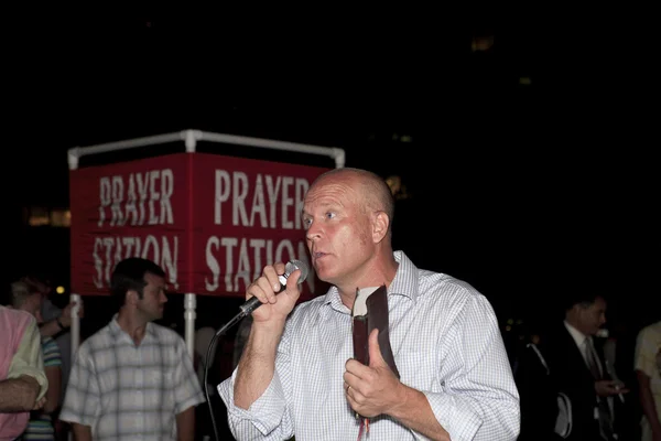 Open air preacher 14th street NYC — Stock Photo, Image