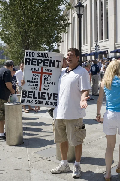 Outdoor preacher — Stock Photo, Image