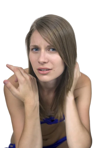 Chica con mirada curiosa — Foto de Stock