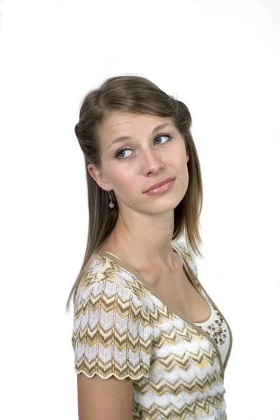 Flicka med ansiktsuttryck — Stockfoto