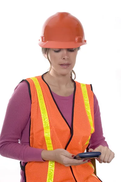 Tenue de construction femme — Photo