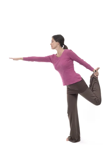 Caucasian woman stretching — Stock Photo, Image