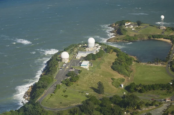 Antenowe anteny radome Północnej puerto rico — Zdjęcie stockowe