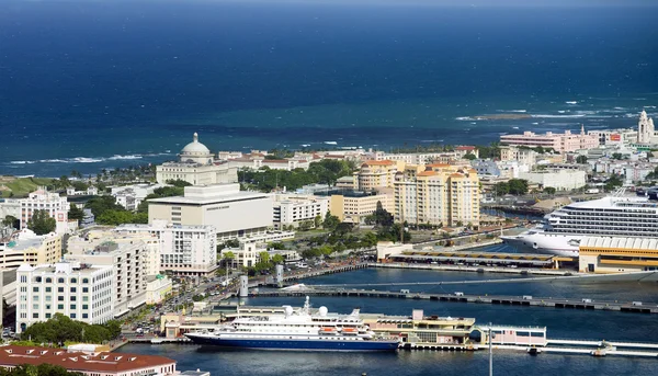 Eski san juan puerto Rico havadan görünümü — Stok fotoğraf