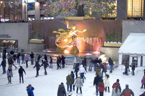 Rockefeller Center skating rink — Stock Photo, Image