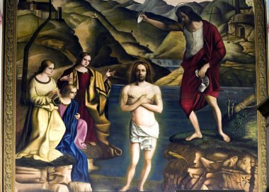 İsa'nın vaftiz olmak boyama