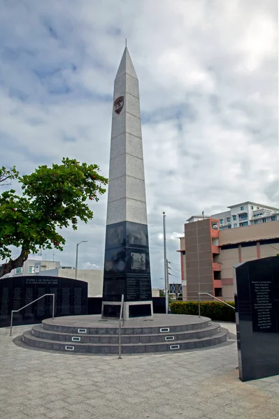 San Juan Puerto Rico March 2022 Memorial Monument Fallen Police — стоковое фото