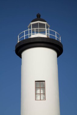Rincon, Porto Riko - 21 Mart 2022 Rincon deniz feneri El Faro de Punta Higuero olarak da bilinir..