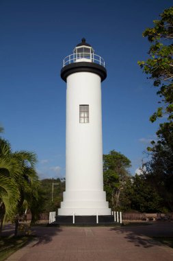 Rincon, Porto Riko - 21 Mart 2022 Rincon deniz feneri El Faro de Punta Higuero olarak da bilinir.. 