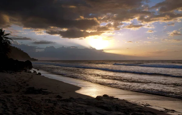 Sunset Seashore Rincon Beach Puerto Rico — Stock Photo, Image