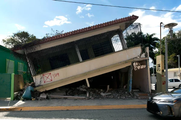 Guanica Puerto Rico March 2022 Home Severely Damaged Hurricane Maria — Stockfoto