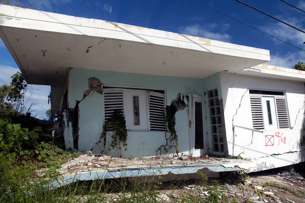 Guanica Puerto Rico March 2022 Home Severely Damaged Hurricane Maria — Zdjęcie stockowe