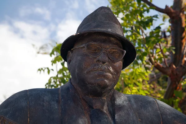 Guanica Puerto Rico März 2022 Statue Des Musikers Und Cuatro — Stockfoto