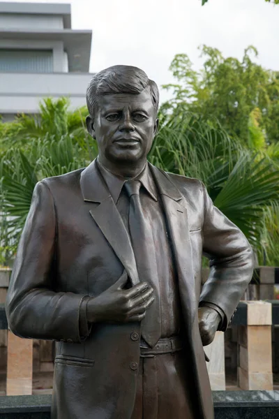 San Juan Puerto Rico Marzo 2022 Estatua John Kennedy Ubicada —  Fotos de Stock