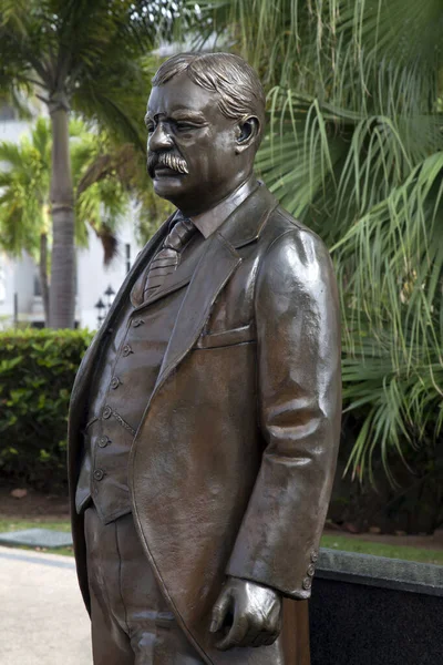 San Juan Puerto Rico Marzo 2022 Estatua Theodore Roosevelt Ubicada —  Fotos de Stock