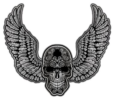 -Çift kanatlı insan kafatası