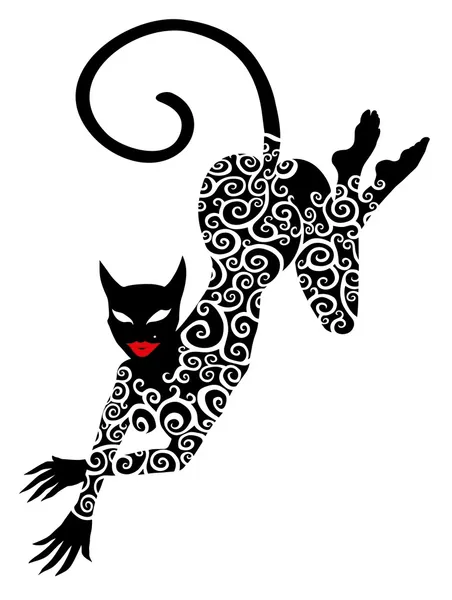 Cat woman — Stock Vector