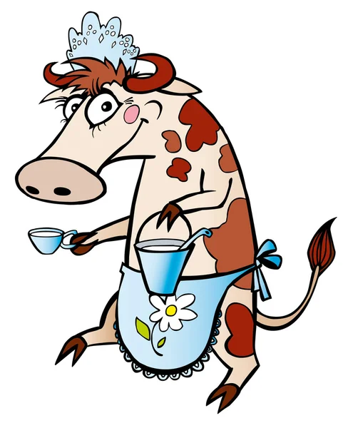 Αγελάδα με γάλα — Διανυσματικό Αρχείο