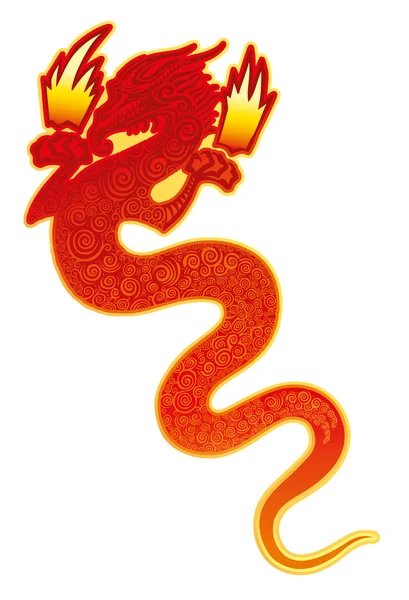 El dragón ardiente — Archivo Imágenes Vectoriales