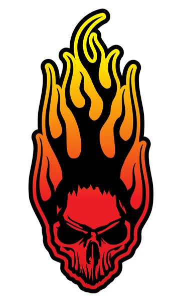 Burning skull — Stock Vector