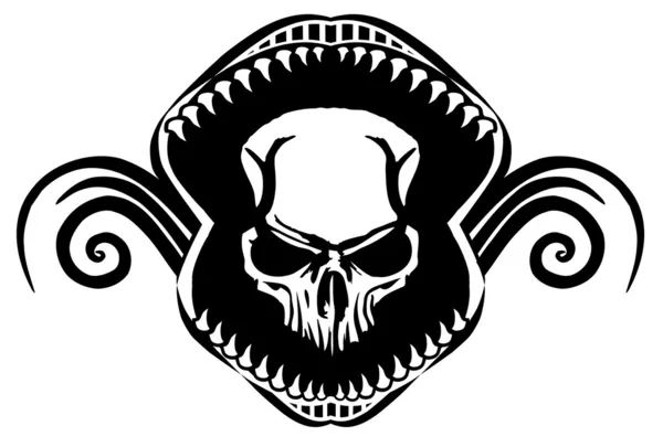 Skull tattoo — Stock Vector