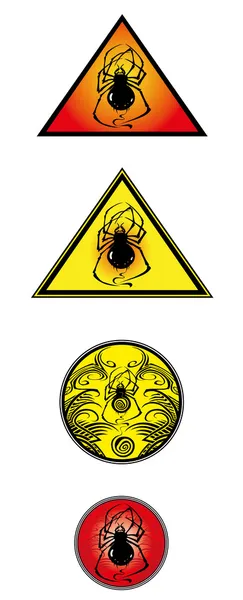 Giftiga spindlar — Stock vektor