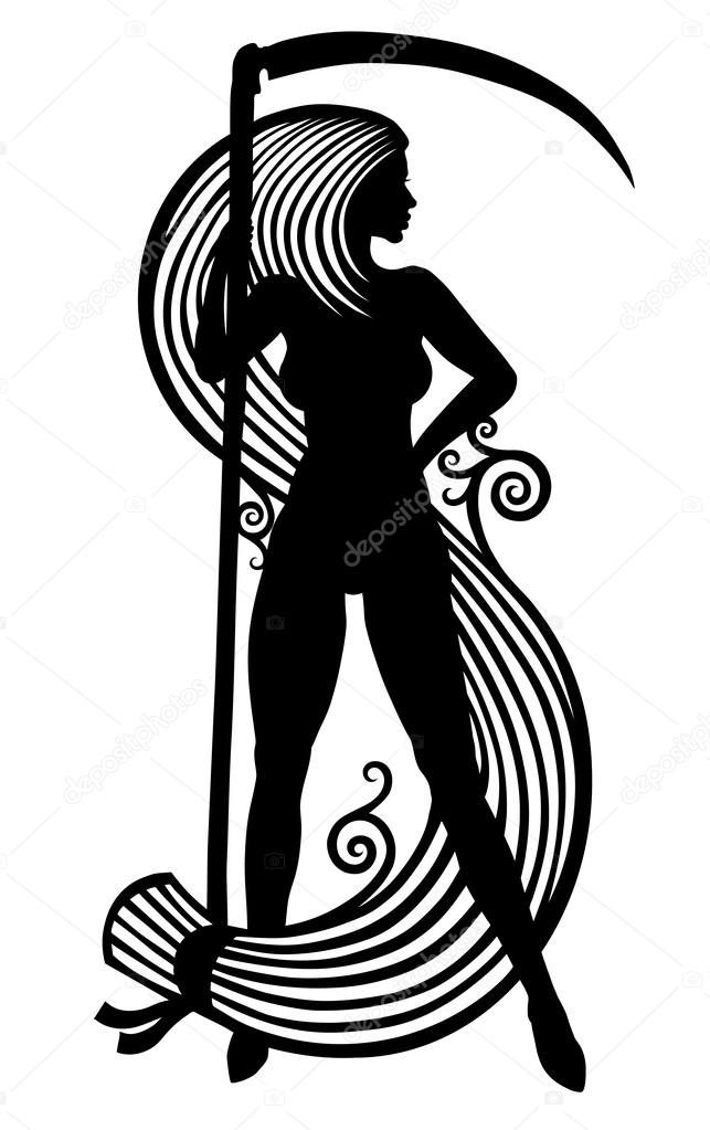 Vektorgrafiken Grim Reaper Woman Vektorbilder Grim Reaper Woman Depositphotos