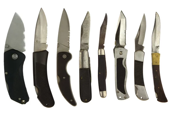 Pocket Knives Isolated on White — Stock Photo, Image