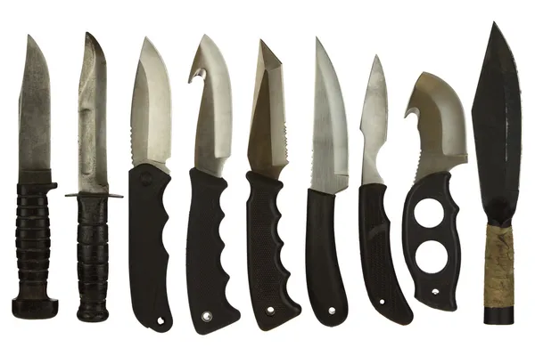 Sheath Knives Isolated on a White Background — Zdjęcie stockowe
