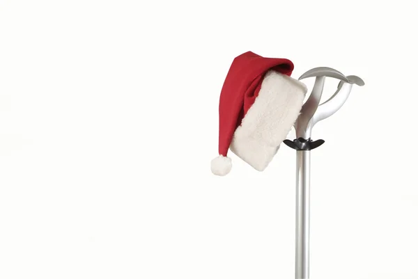 Santa hatt lutande 2 — Stockfoto