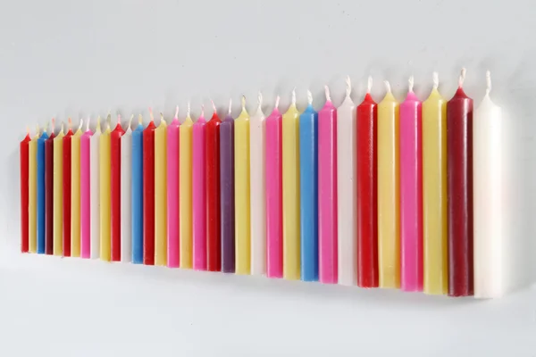 Cylindrical colored candles — Stock Photo, Image