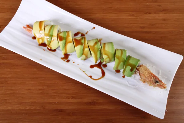 Decorated sushi plate — Stock Photo, Image