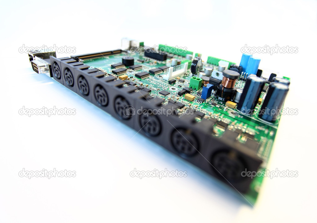 electronic circuit board close up