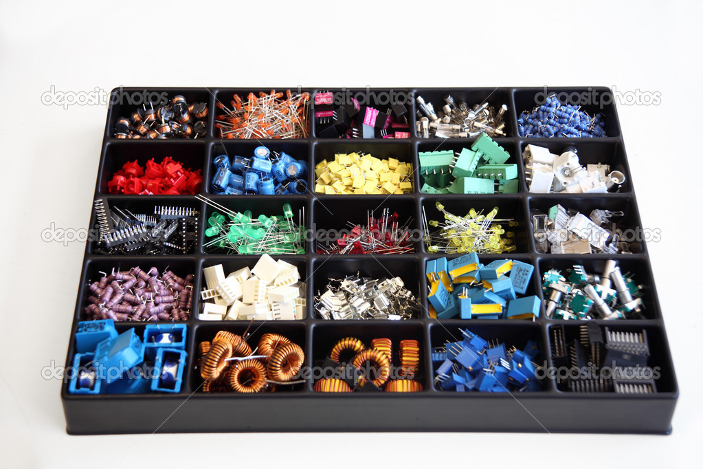 box of electronic components