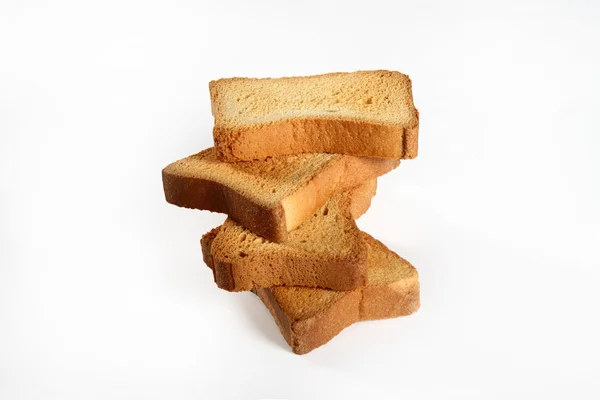 Quatre tranches de pain grillé vues d'en haut — Photo