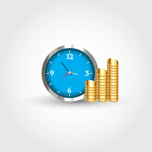 Dinero y tiempo — Vector de stock