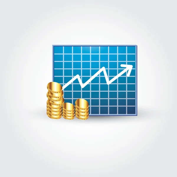 Gráficos e dinheiro — Vetor de Stock