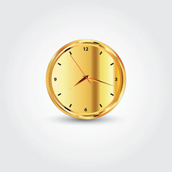 Goldene Uhr — Stockvektor