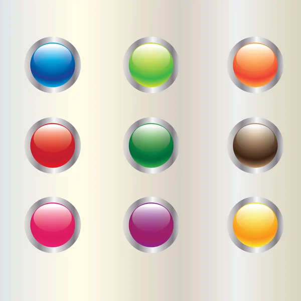 Vecteur de boutons brillants — Image vectorielle