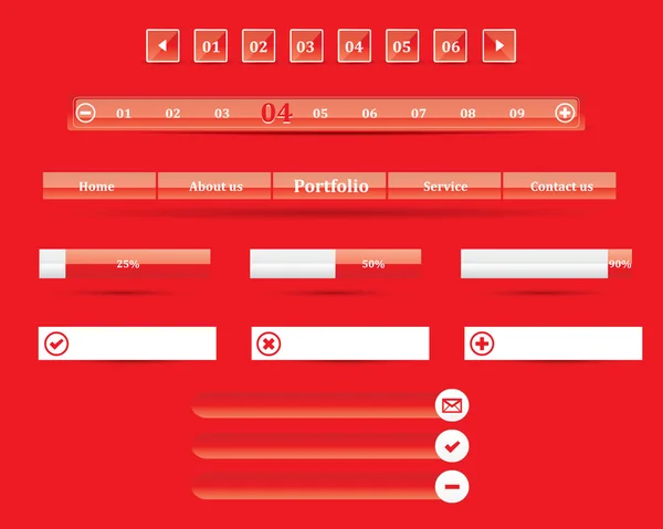 Stronie internetowej interfejs — Wektor stockowy