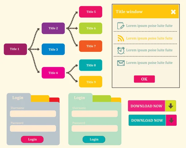 Elemento web — Vetor de Stock