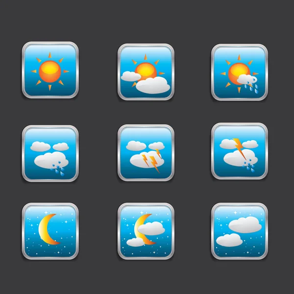 Vector weather icons — Stock Vector