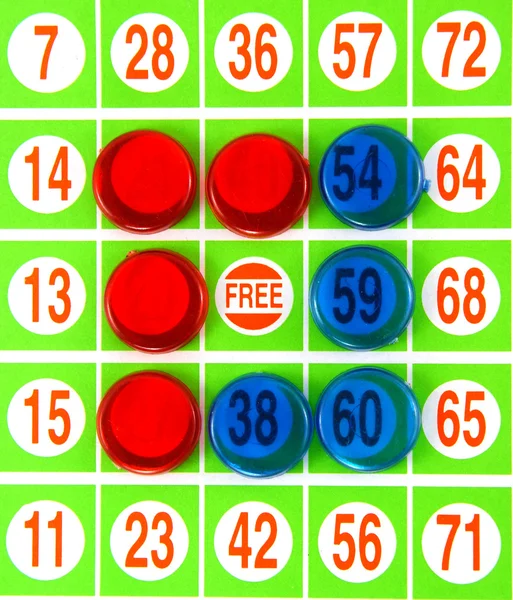 Tarjeta de juego Bingo Imágenes de stock libres de derechos