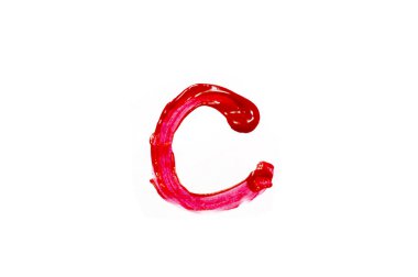 a-z beyaz zemin üzerine yakın çekim