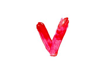 a-z beyaz zemin üzerine yakın çekim