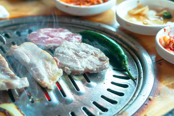 Carne Porco Churrasco Tradicional Coreano — Fotografia de Stock