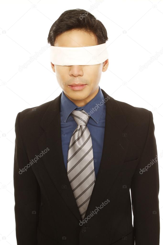Blindfolded Businessman